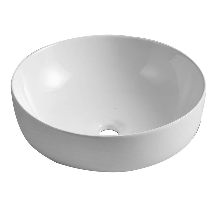 LLAVISAN 509084 Lavabo Sobrencimera Redondo 35X35X11 Blanco