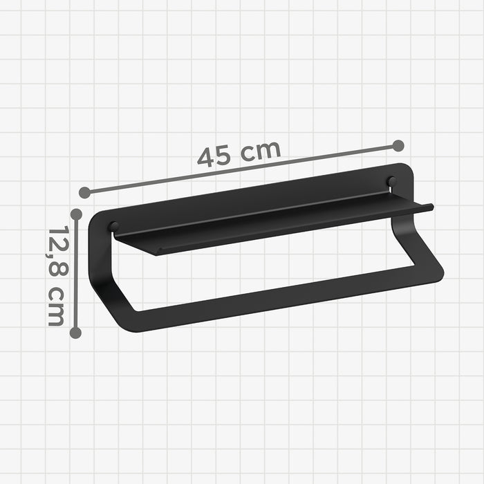 SONIA 185245 QUICK Toallero Barra Repisa 450Mm Negro