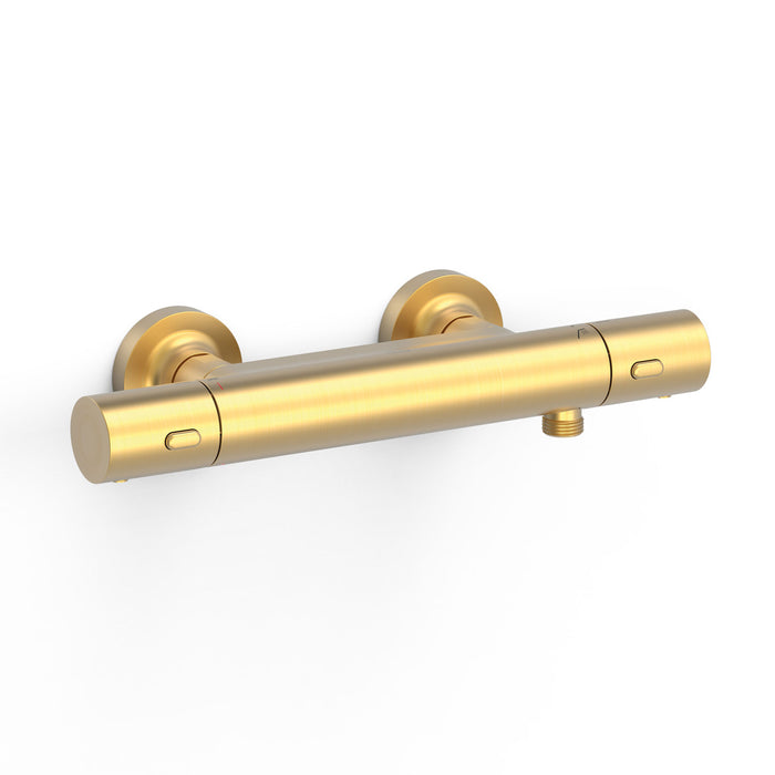 TRES 19016402OM OVER-WALL Grifo Termostático Mural Over-Wall Ducha Color Oro Mate 24K