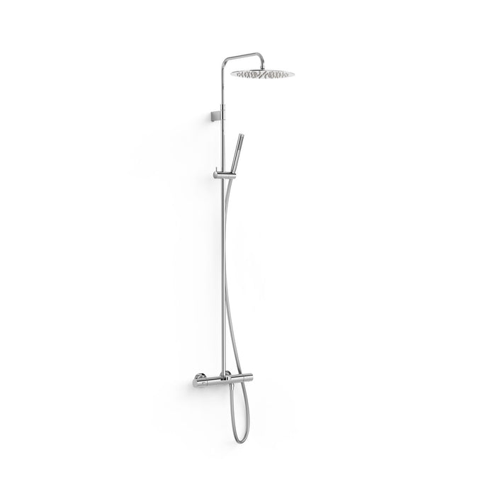TRES 19031202 OVER-WALL Grifo Termostático Baño-Ducha Telescópico 3 Vías con Inversor Cromo
