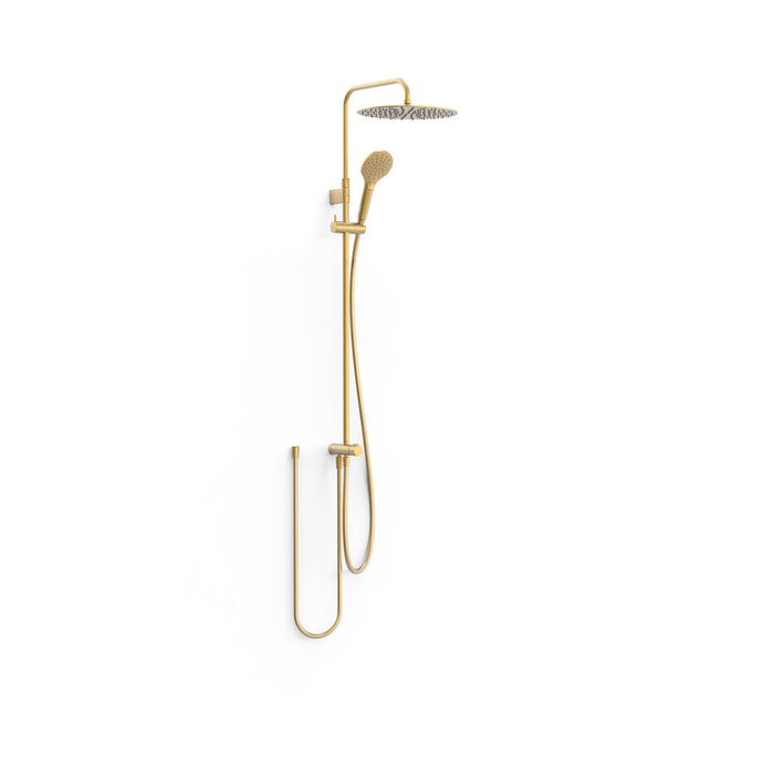 TRES 19063502OM Conjunto de Ducha Adaptable a Cualquier Grifo Color Oro Mate 24K