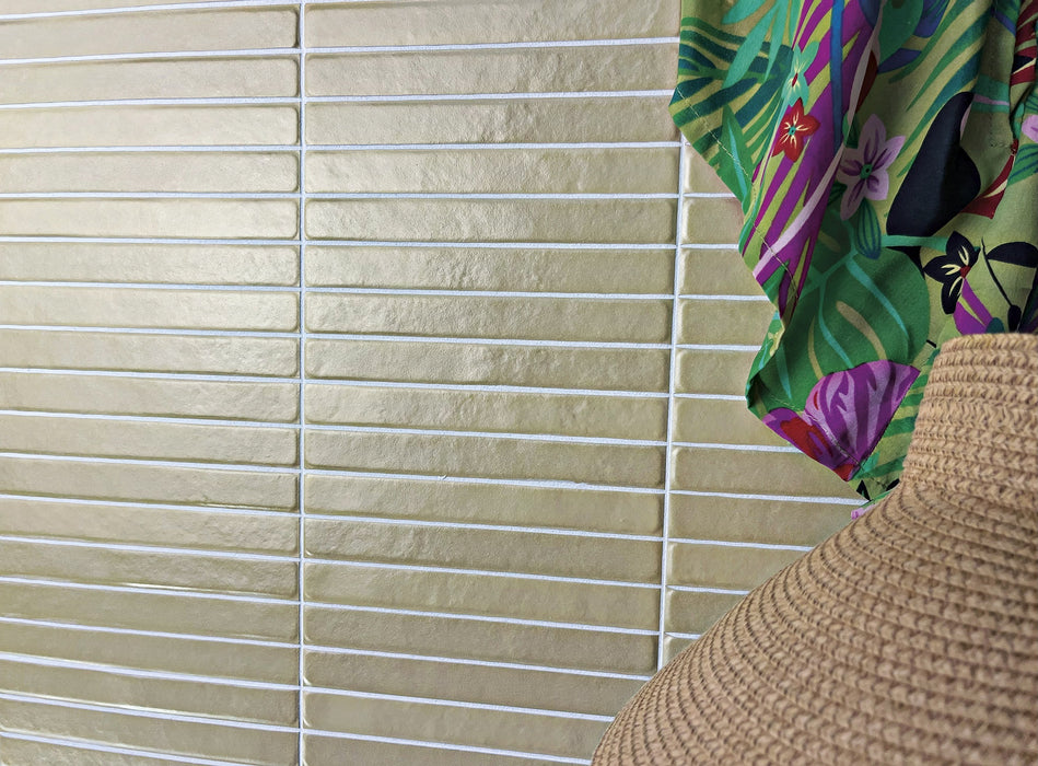 LA PLATERA PENCIL REEF GOLD 35x35 Azulejo Pasta Blanca