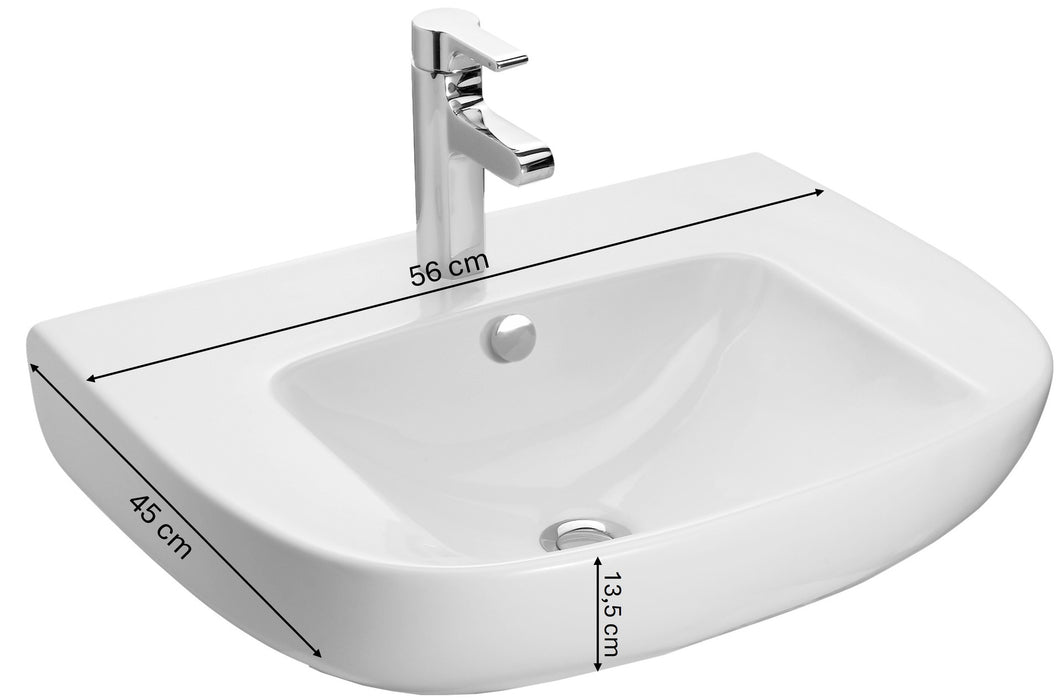 JACOB DELAFON E4737-00 ODEON UP Lavabo 56x45cm Blanco
