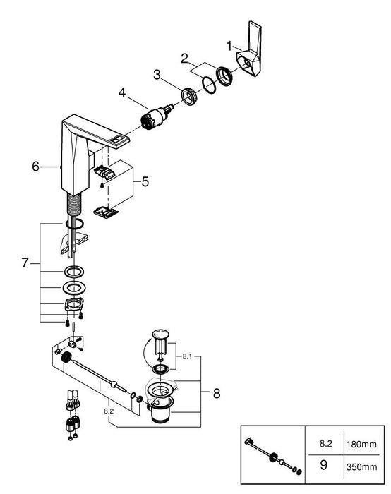 GROHE 27 571 30E TEMPESTA Cube 110 Teleducha 2 chorros Cromo