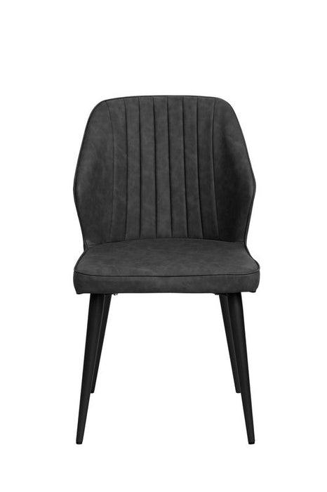 FURNITURE STYLE FS7031PIZAPU TRIANA Pack 4 Sillas de Comedor Imitación Piel Color Gris Pizarra