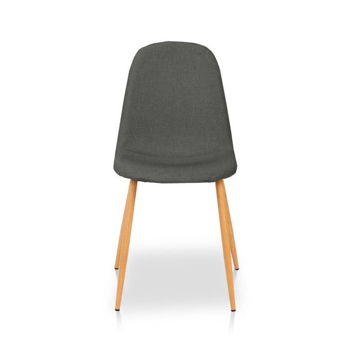 FURNITURE STYLE FS5192PIZAFAB MARGOT Pack 4 Sillas de Comedor Textil Color Gris Pizarra