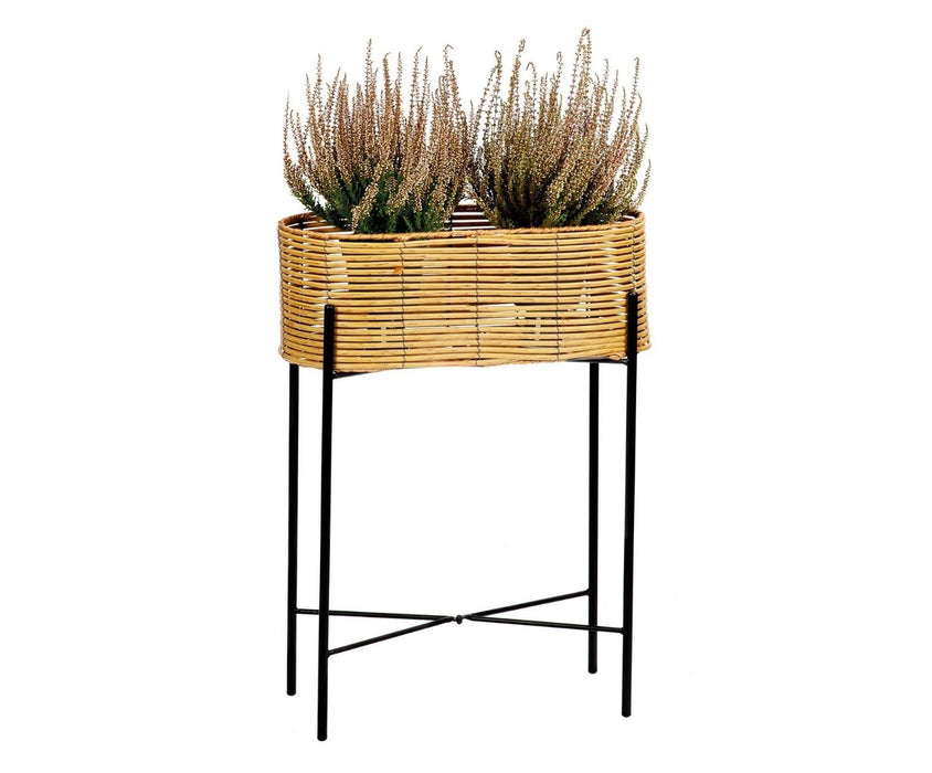 ANDREA HOUSE AX71529 Macetero Metal Ratán Sintético 49x20x66 CM