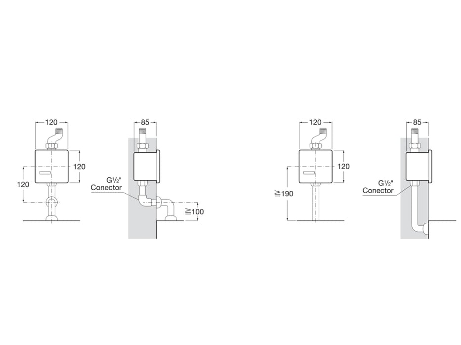 ROCA A5A8102C00 SENTRONIC S Fluxor Electrónico para Urinario Cromo