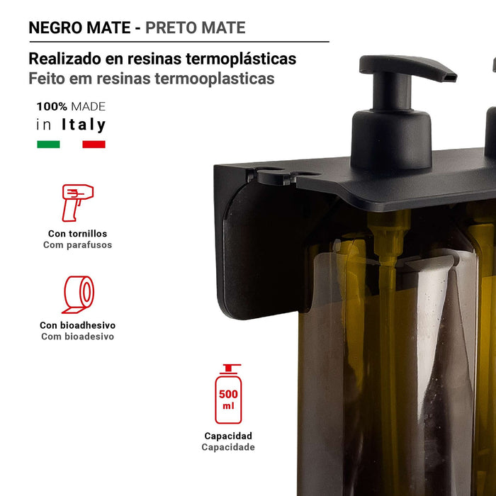 GEDY 21591400100 GROUPER Dosificador Negro Mate