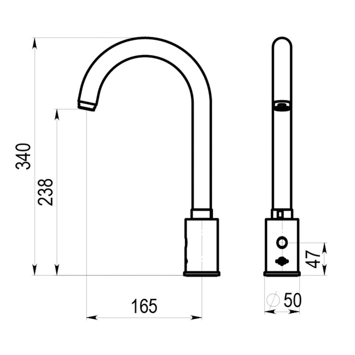PRESTO 78006 Theo Elec lavabo electrónico Cromo