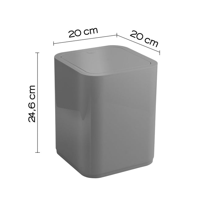 GEDY 63090800900 SEVENTY Papelera Con Tapa 8 Litros Gris