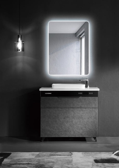 LEDIMEX DINA011/60 DINAMARCA Espejo LED Cuadrado Canto Redondeado Retroiluminado Cromo 60x80 cm