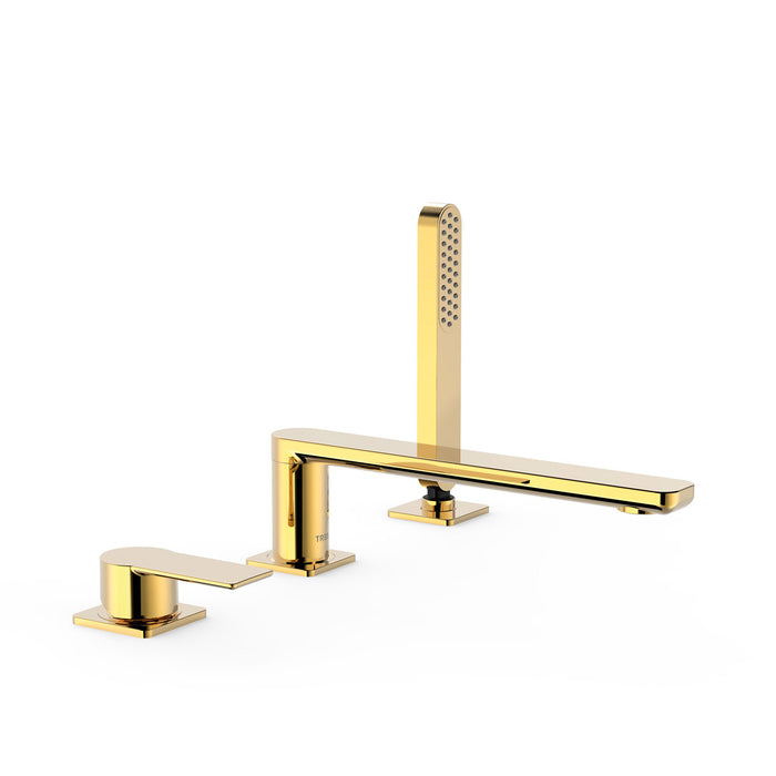 TRES 20016201OR LOFT Grifo Monomando para Borde De Bañera Color Oro 24K
