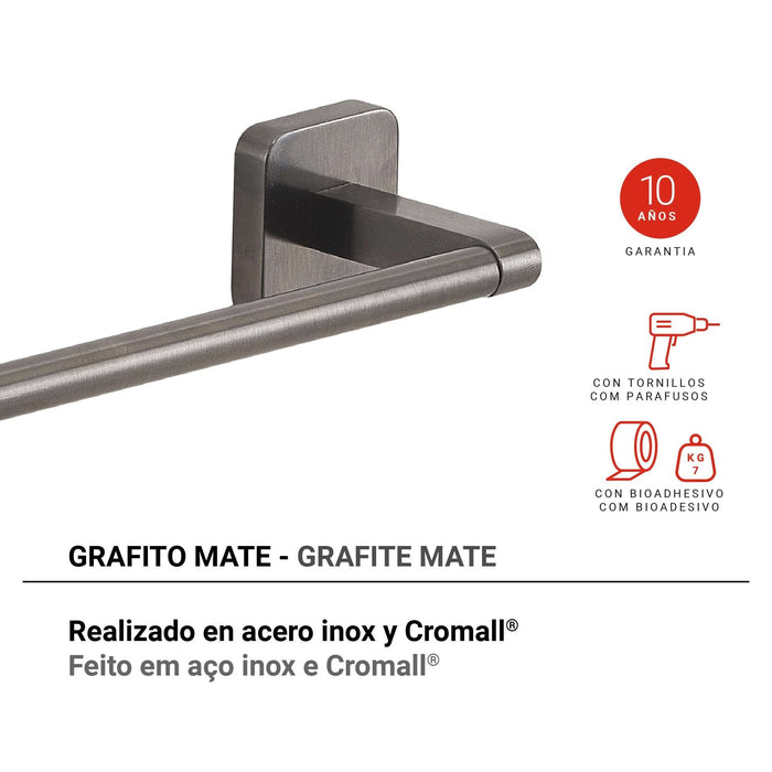GEDY TO213081100 TONGA Toallero Gun Metal