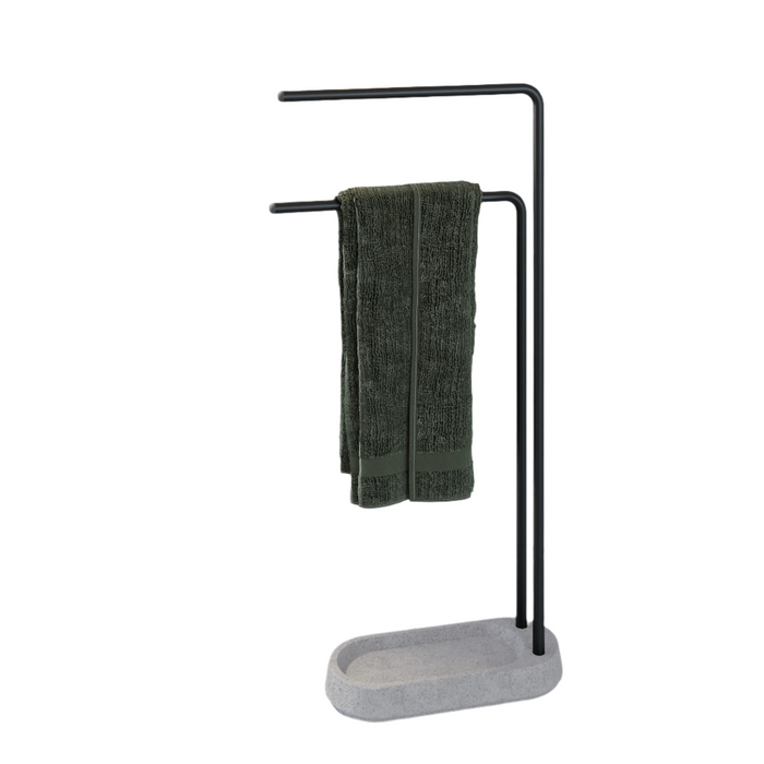 SONIA 201228 CEMENT Toallero Barra Doblegrey Negro