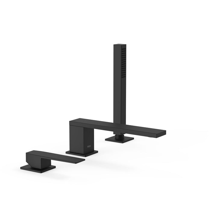 TRES 20216103NM SLIM Grifo Monomando para Borde De Bañera Color Negro Mate