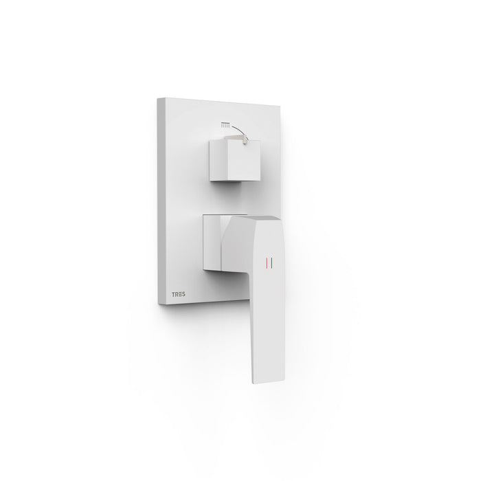 TRES 20228110BM RAPID-BOX Pieza Vista para Caja Empotrada de 2 Vías Color Blanco Mate