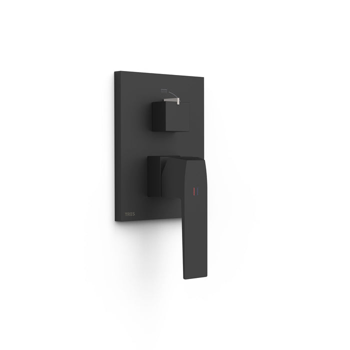 TRES 20228110NM RAPID-BOX Pieza Vista para Caja Empotrada de 2 Vías Color Negro Mate