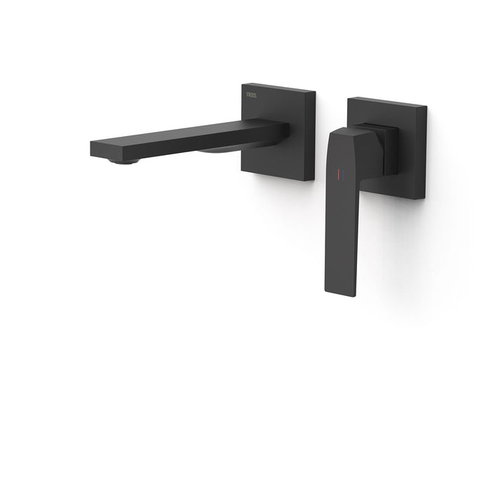 TRES 20230021NM SLIM Pieza Vista para Cuerpo Empotrado De Lavabo Color Negro Mate