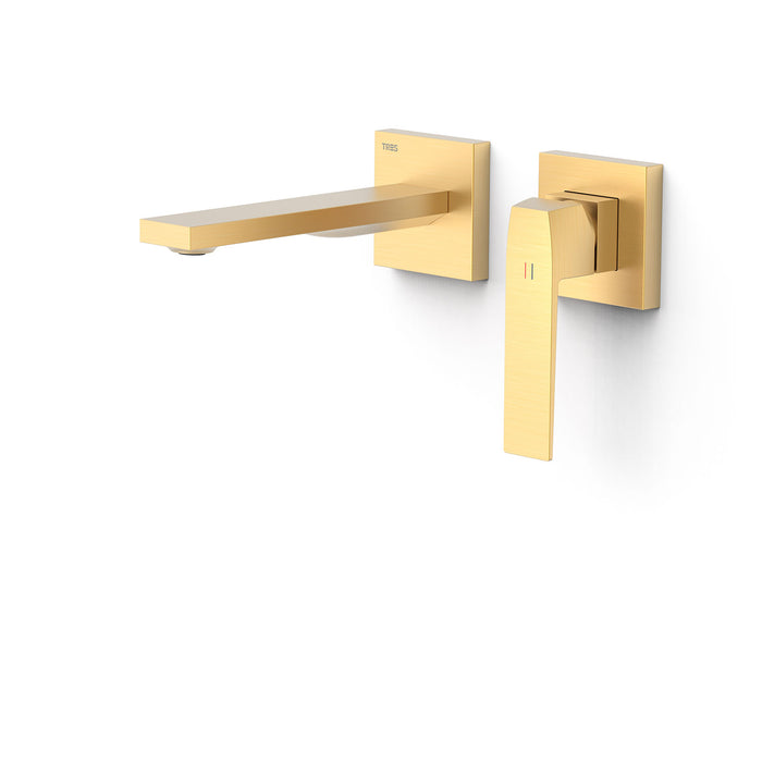 TRES 20230021OM SLIM Pieza Vista para Cuerpo Empotrado De Lavabo Color Oro Mate 24K