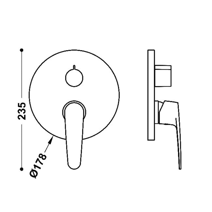 TRES 20428110 RAPID-BOX Pieza Vista para Caja Empotrada de 2 Vías Color Cromo