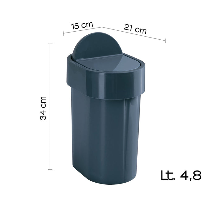 GEDY 80096500300 JUNIOR Papelera Con Tapa 48 Azul