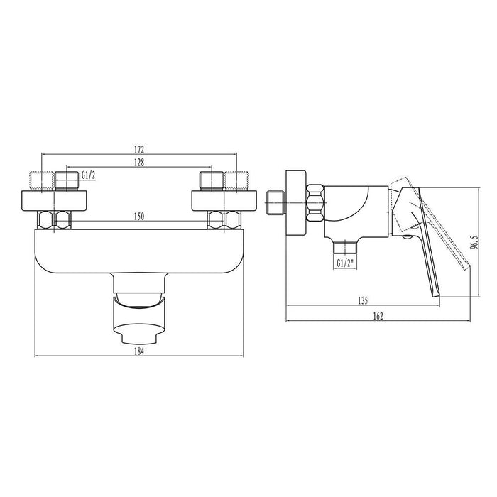 LLAVISAN L152724 SIOUX Grifo columna ducha monomando