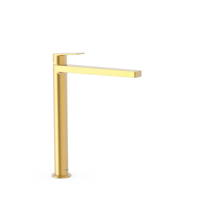 TRES 21180301OM PROJECT Grifo Lavabo Monomando Caño Alto XXL Oro Mate