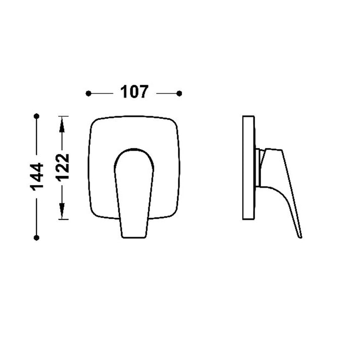 TRES 21727810 RAPID-BOX Pieza Vista para Caja Empotrada de 1 Vía Color Cromo