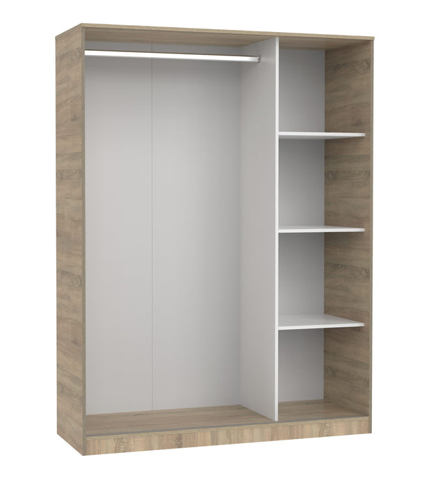 MUEBLES PITARCH Armario 3 Puertas Correderas Roble Cambrian/Blanco