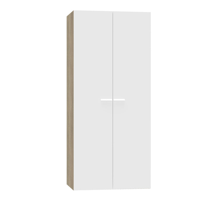 MUEBLES PITARCH Armario 2 Puertas Tibet Roble Cambrian/Blanco