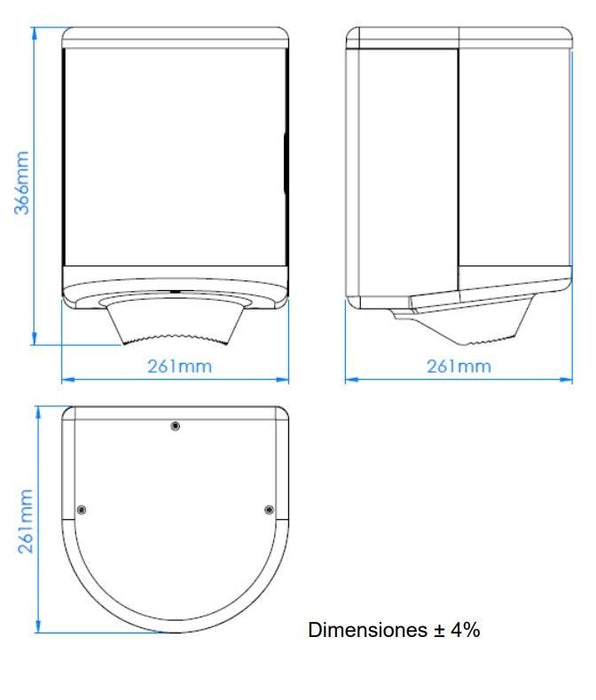 MEDICLINICS DT0303C Dispensador Papel Toalla Bobina Inox