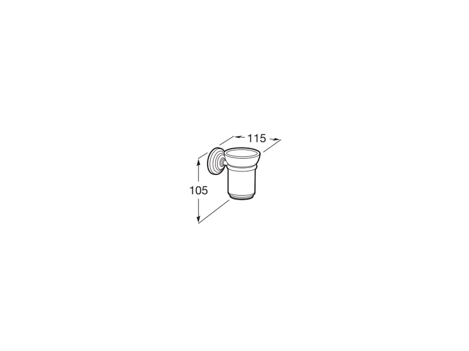 ROCA A817007001 CARMEN Portavaso de Pared Cromo