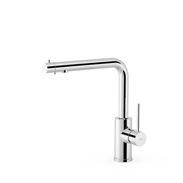 TRES 23045303 COCINA Grifo Monomando 2 Vías Agua Filtrada Cromo