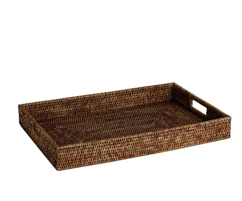 ANDREA HOUSE AX75091 Bandeja Ratán Marrón 56X36X7Cm