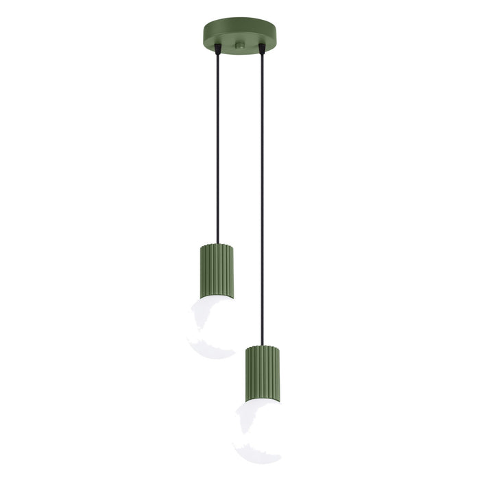 SOLLUX SL.1974 Lámpara Colgante Halo 2P Verde Oliva