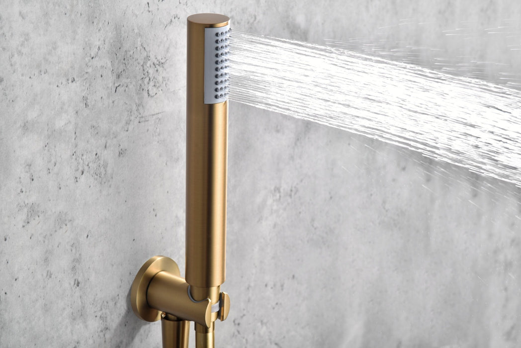 IMEX GTM039/OC MONZA Conjunto Grifo Ducha Termostático Empotrado Oro Cepillado