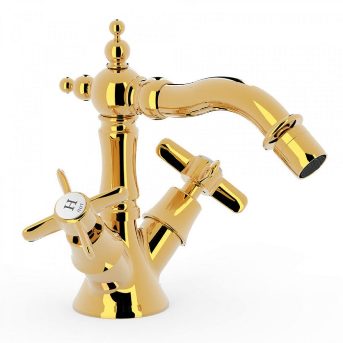 TRES 24212202OR TRES CLASIC Grifo Bimando para Bidé Color Oro 24K