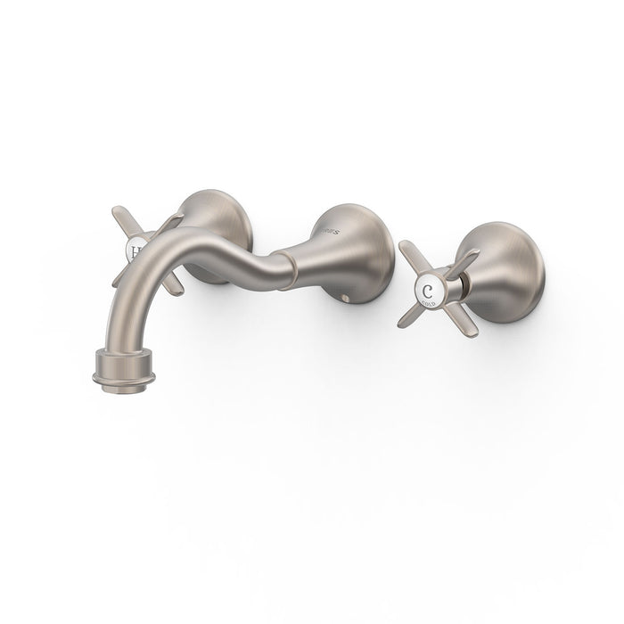 TRES 24215101AC TRES CLASIC Grifo Bimando Empotrado para Lavabo Color Acero