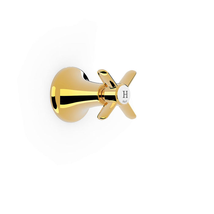 TRES 24215502OR TRES CLASIC Llave De Paso Empotrada Color Oro 24K