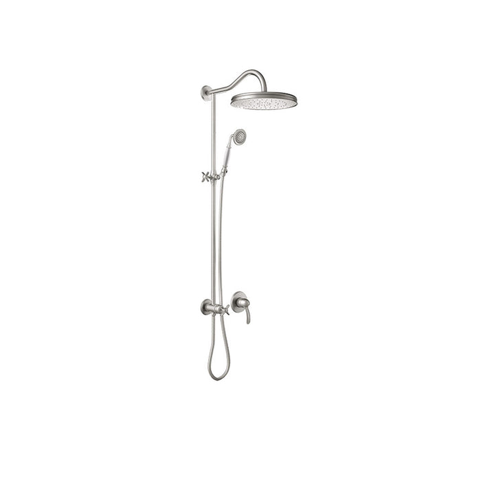 TRES 24217703AC TRES CLASIC Kit De Grifo Monomando Empotrado De 1 Vía para Ducha Color Acero