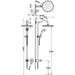 TRES 24217703AC TRES CLASIC Kit De Grifo Monomando Empotrado De 1 Vía para Ducha Color Acero