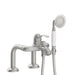 TRES 24219401AC TRES CLASIC Grifo Monomando para Borde De Bañera con Tomas De Agua Acodadas Color Acero