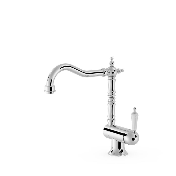 TRES 24233401 COCINA Grifo Monomando con Caño Abatible Fregadero Color Cromo