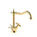 TRES 24234201OR COCINA Grifo Bimando Fregadero Color Oro 24K
