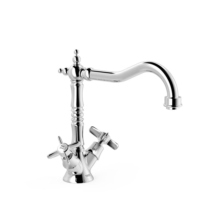 TRES 24234201 COCINA Grifo Bimando Fregadero Color Cromo