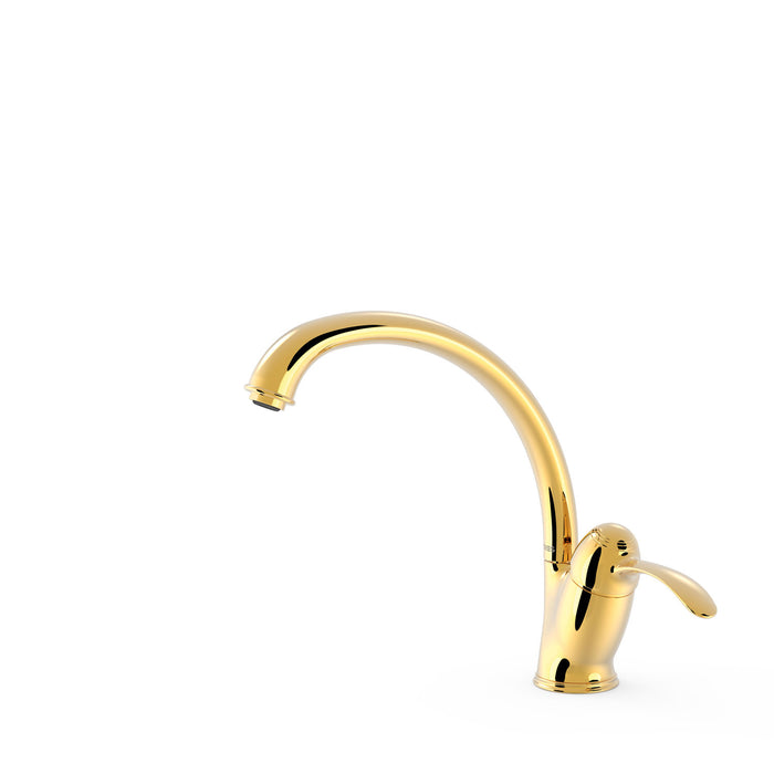 TRES 24244101OR COCINA Grifo Monomando Fregadero Color Oro 24K