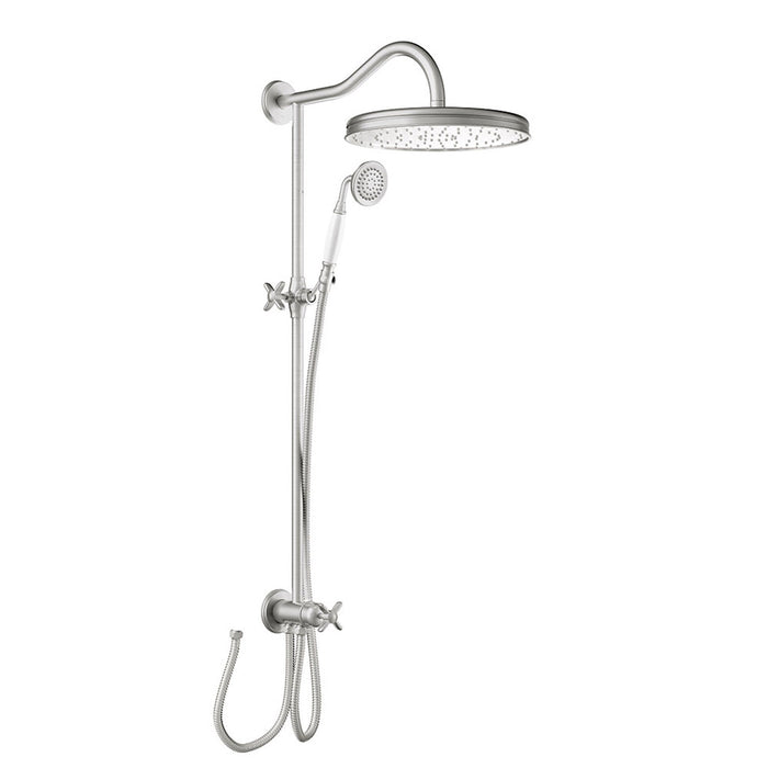 TRES 24247601AC TRES CLASIC Conjunto De Barra De Ducha Adaptable A Cualquier Grifo Color Acero