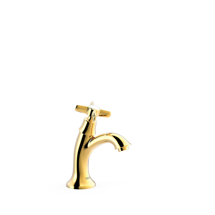TRES 24250301OR TRES CLASIC Grifo De 1 Agua para Lavabo Color Oro 24K