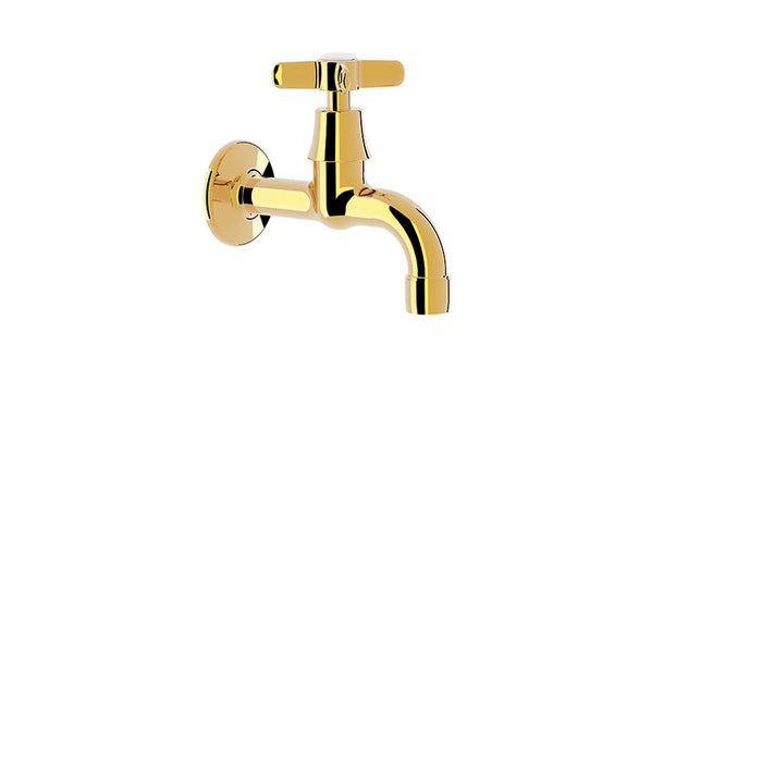 TRES 24252001OR TRES CLASIC Grifo Empotrado De 1 Agua para Office O Lavadero Color Oro 24K